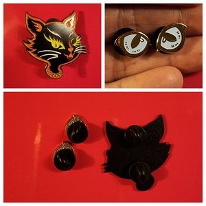 Cat enamel pins